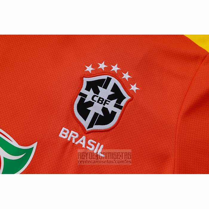 Chandal del Brasil Manga Corta 2025-2026 Naranja - Pantalon Corto
